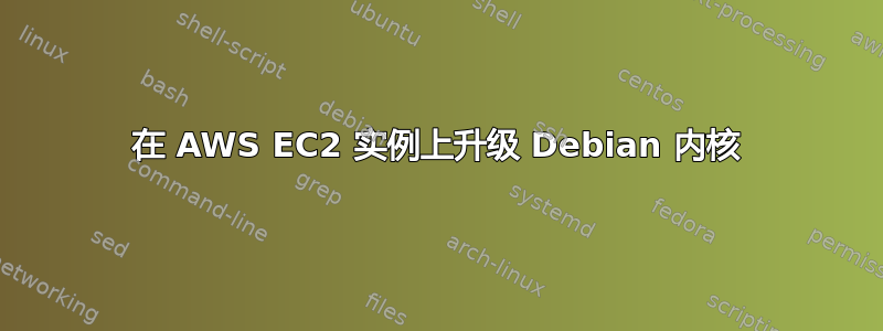 在 AWS EC2 实例上升级 Debian 内核