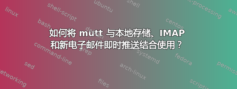 如何将 mutt 与本地存储、IMAP 和新电子邮件即时推送结合使用？