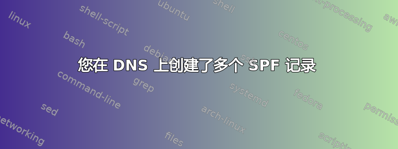 您在 DNS 上创建了多个 SPF 记录