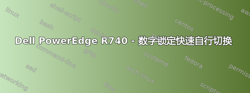 Dell PowerEdge R740 - 数字锁定快速自行切换