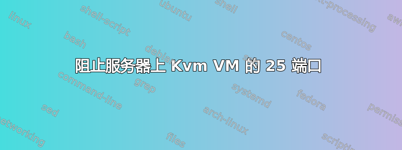 阻止服务器上 Kvm VM 的 25 端口