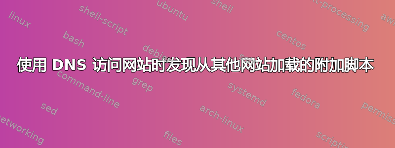 使用 DNS 访问网站时发现从其他网站加载的附加脚本