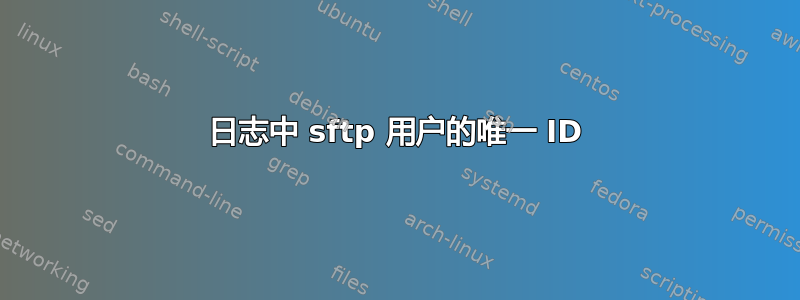 日志中 sftp 用户的唯一 ID