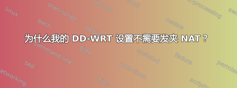 为什么我的 DD-WRT 设置不需要发夹 NAT？