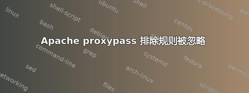 Apache proxypass 排除规则被忽略