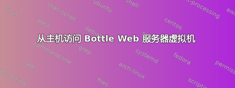 从主机访问 Bottle Web 服务器虚拟机