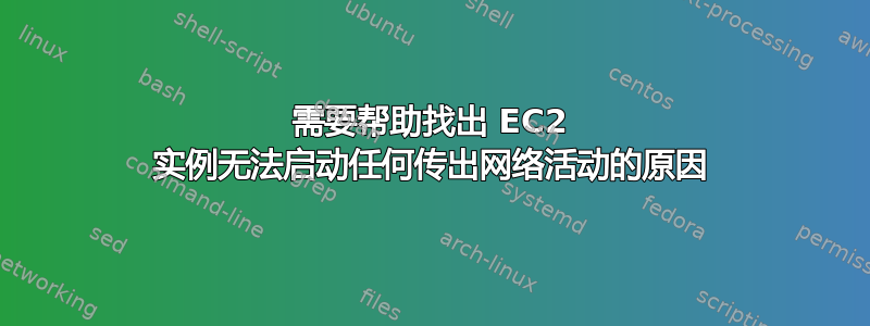 需要帮助找出 EC2 实例无法启动任何传出网络活动的原因