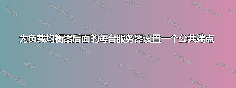 为负载均衡器后面的每台服务器设置一个公共端点