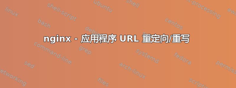 nginx - 应用程序 URL 重定向/重写