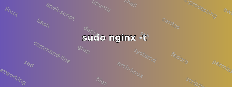 sudo nginx -t