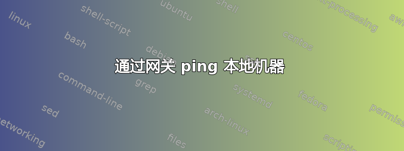 通过网关 ping 本地机器