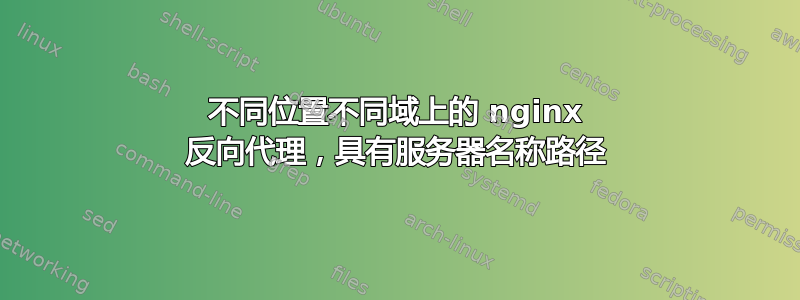 不同位置不同域上的 nginx 反向代理，具有服务器名称路径