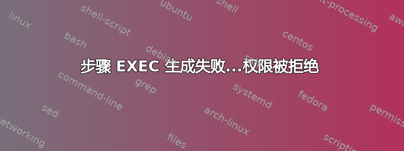 步骤 EXEC 生成失败...权限被拒绝