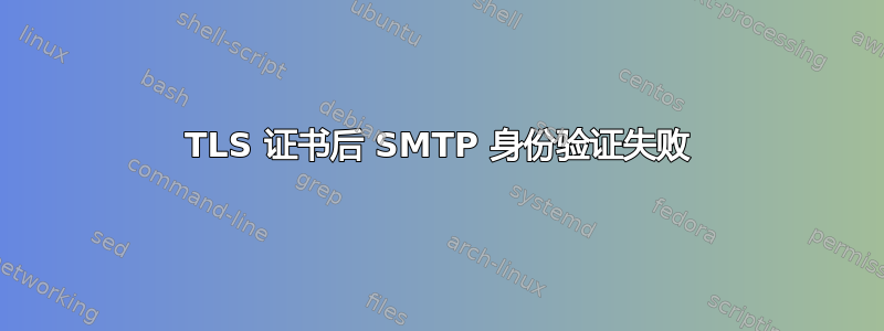 TLS 证书后 SMTP 身份验证失败