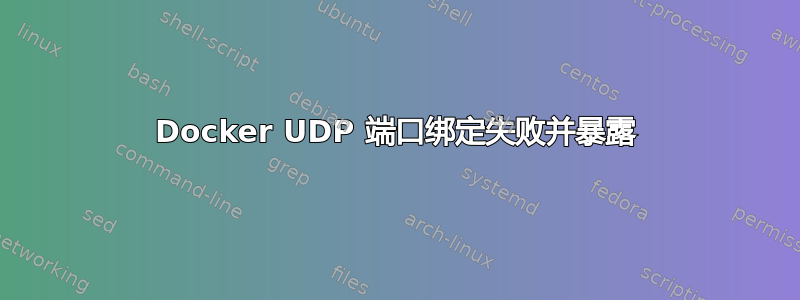 Docker UDP 端口绑定失败并暴露