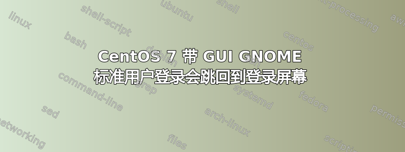 CentOS 7 带 GUI GNOME 标准用户登录会跳回到登录屏幕