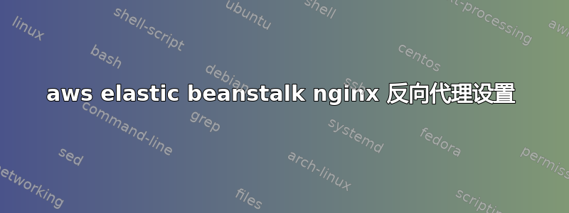 aws elastic beanstalk nginx 反向代理设置