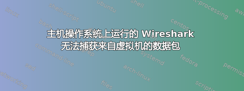 主机操作系统上运行的 Wireshark 无法捕获来自虚拟机的数据包