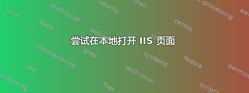 尝试在本地打开 IIS 页面