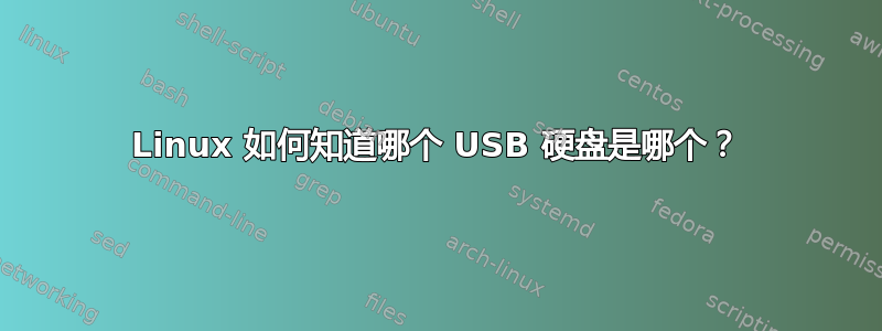 Linux 如何知道哪个 USB 硬盘是哪个？