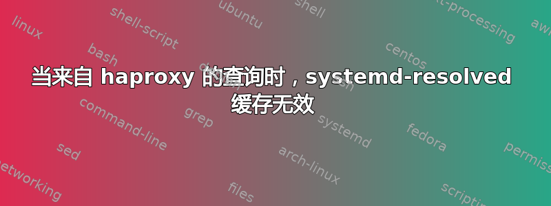 当来自 haproxy 的查询时，systemd-resolved 缓存无效