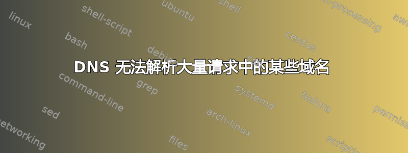 DNS 无法解析大量请求中的某些域名