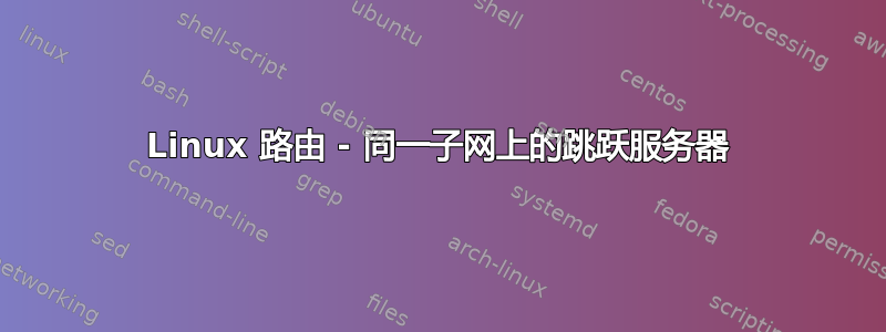 Linux 路由 - 同一子网上的跳跃服务器