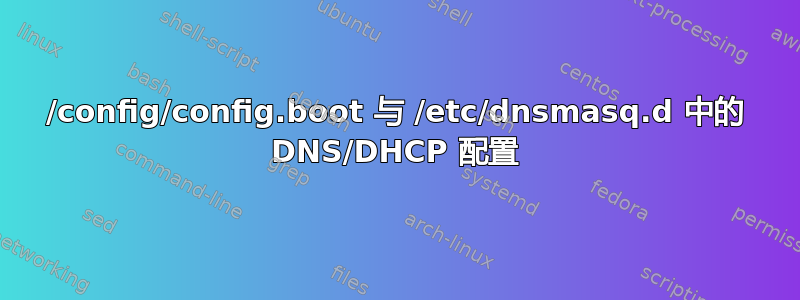 /config/config.boot 与 /etc/dnsmasq.d 中的 DNS/DHCP 配置