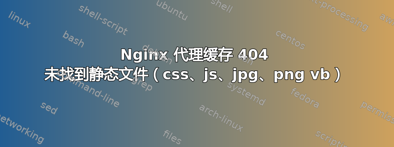 Nginx 代理缓存 404 未找到静态文件（css、js、jpg、png vb）