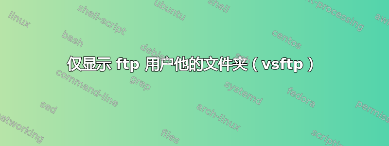 仅显示 ftp 用户他的文件夹（vsftp）