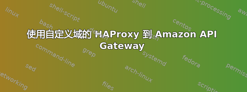 使用自定义域的 HAProxy 到 Amazon API Gateway