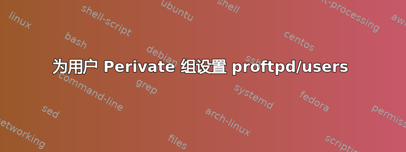 为用户 Perivate 组设置 proftpd/users