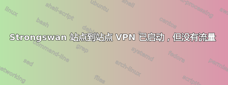 Strongswan 站点到站点 VPN 已启动，但没有流量