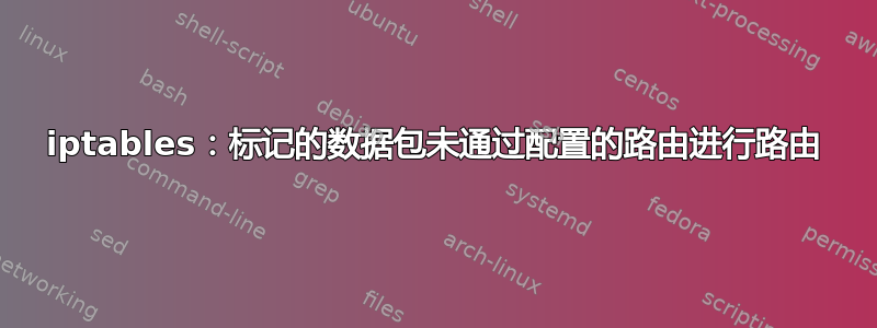 iptables：标记的数据包未通过配置的路由进行路由