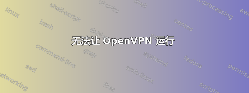 无法让 OpenVPN 运行