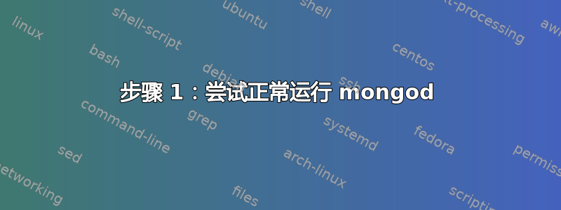 步骤 1：尝试正常运行 mongod