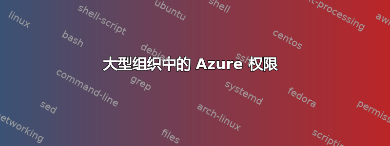 大型组织中的 Azure 权限 