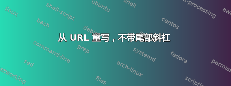 从 URL 重写，不带尾部斜杠