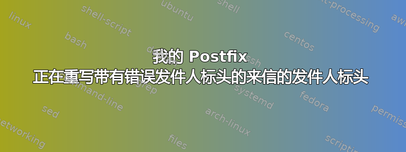 我的 Postfix 正在重写带有错误发件人标头的来信的发件人标头