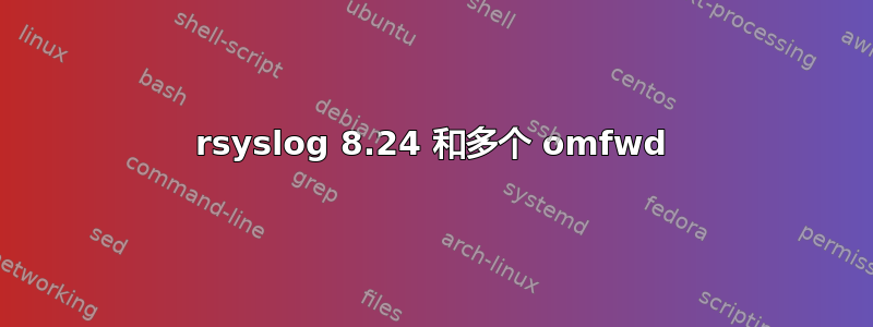 rsyslog 8.24 和多个 omfwd