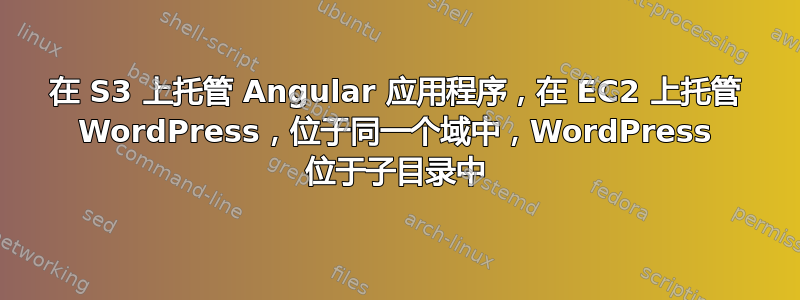 在 S3 上托管 Angular 应用程序，在 EC2 上托管 WordPress，位于同一个域中，WordPress 位于子目录中