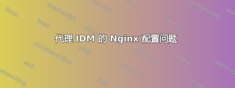 代理 IDM 的 Nginx 配置问题