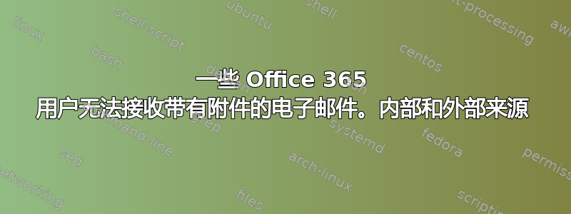 一些 Office 365 用户无法接收带有附件的电子邮件。内部和外部来源