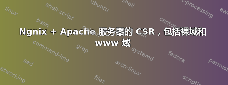 Ngnix + Apache 服务器的 CSR，包括裸域和 www 域