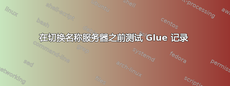 在切换名称服务器之前测试 Glue 记录