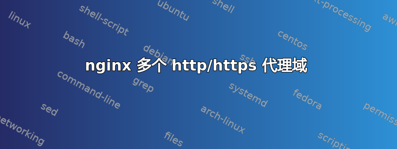 nginx 多个 http/https 代理域