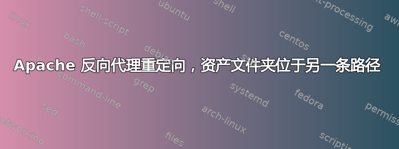 Apache 反向代理重定向，资产文件夹位于另一条路径