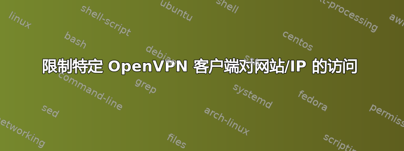 限制特定 OpenVPN 客户端对网站/IP 的访问