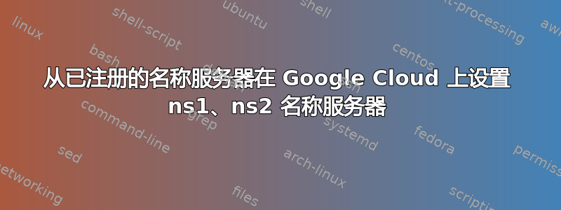 从已注册的名称服务器在 Google Cloud 上设置 ns1、ns2 名称服务器