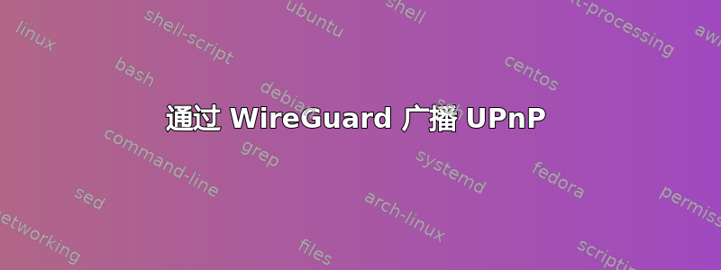 通过 WireGuard 广播 UPnP